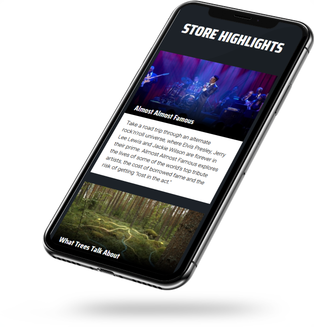 Mobile phone with website on it.